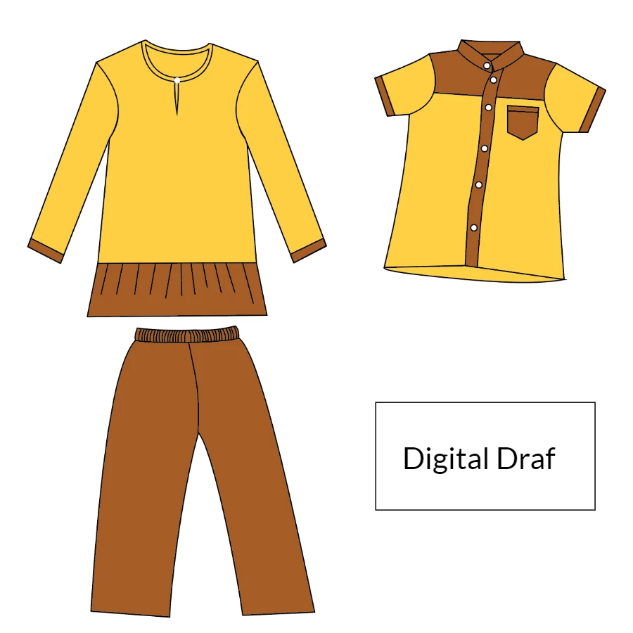 Lukisan Draf Baju Tadika